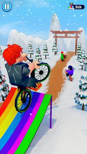 Obby Bike 3D Parkour Race Screenshot 2