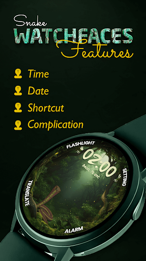 3D Snake Live Watch Face Screenshot 2