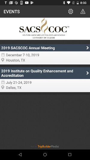 SACSCOC Meetings Screenshot 1