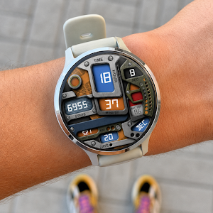 Steel Gear Digital Watch Face Screenshot 2