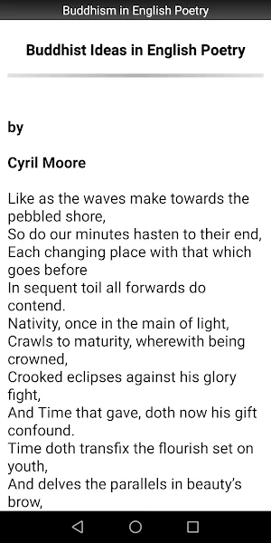 Buddhism in English Poetry Screenshot 1