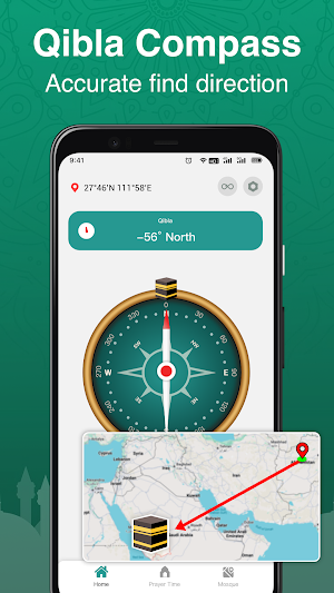 Qibla Compass: Mecca Finder Screenshot 0