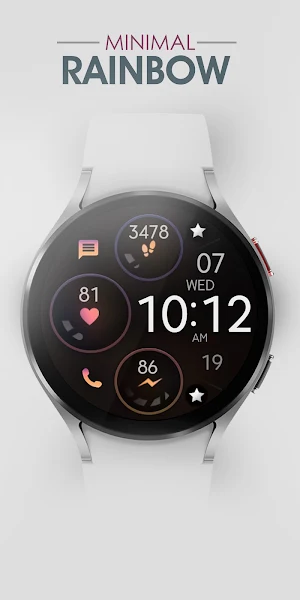 Digital Rainbow Watch Face Screenshot 0