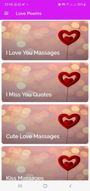 Romantic Love Messages Screenshot 0
