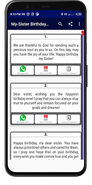 Birthday Wishes for Siblings Screenshot 3