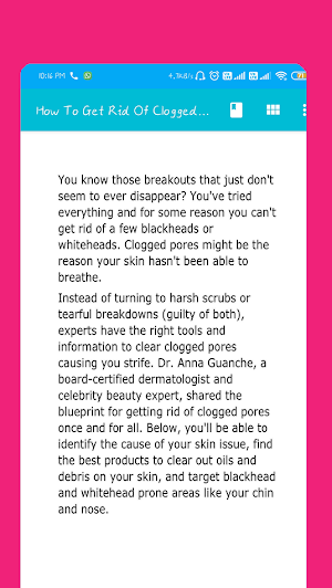 How To Get Rid Of Clogged Pores Naturally Screenshot 2