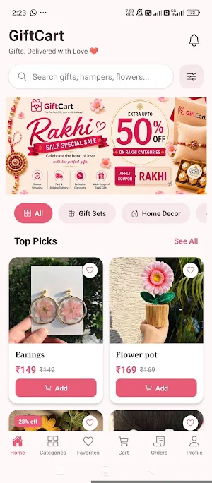 GiftCart - Handmade Gift Store Screenshot 1