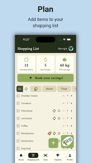 EcoTweaks - eco shopping list Screenshot 0