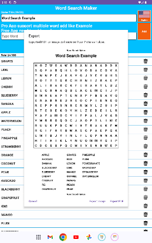 Word Search Maker Screenshot 3