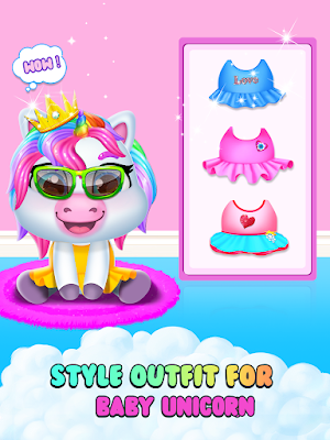 Unicorn Mom & Newborn - Babysitter Game Screenshot 2