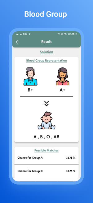 Blood Type Calculator Screenshot 2