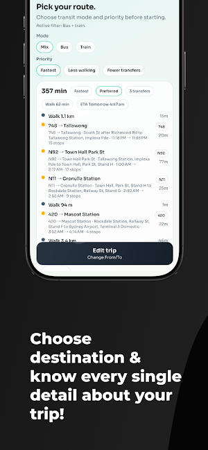 Sydney Buss & Train Tracker Screenshot 1