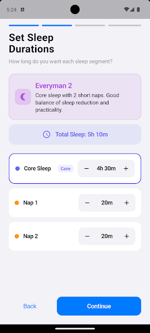 Sleep Splitter: Nap Alarm Screenshot 1