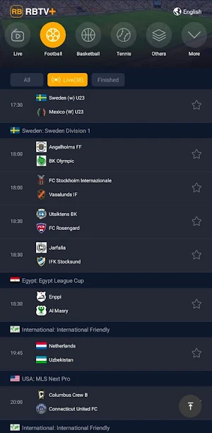 RBTV: Live Sports Stream Screenshot 0