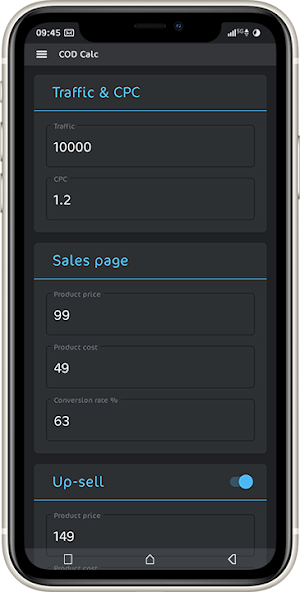 Cash On Delivery Calculator Screenshot 0