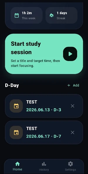 Focus Study Timer & Study Log Screenshot 1
