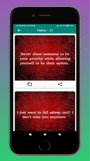 English Sad - Status Screenshot 1