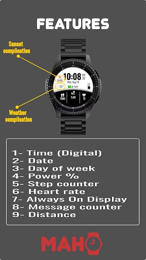MAHO005 Wear OS Watch Face Screenshot 1