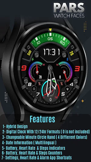 Pars Troya Hybrid Watch Face Screenshot 1