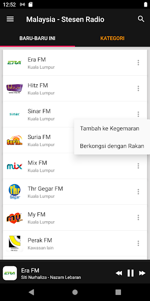 Malaysian Radio Stations Screenshot 1
