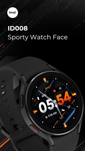 ID008: Sporty Watch Face Screenshot 0