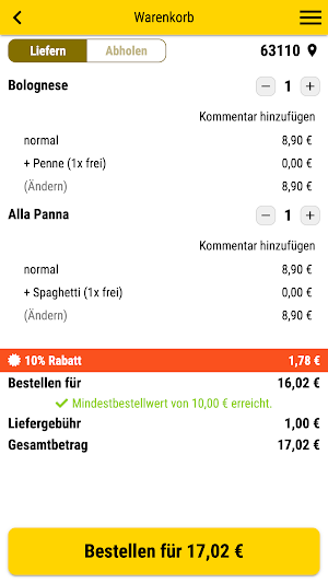 Today's Pizza Rodgau Screenshot 1