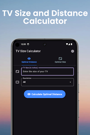 TV Size Distance Calculator Screenshot 0