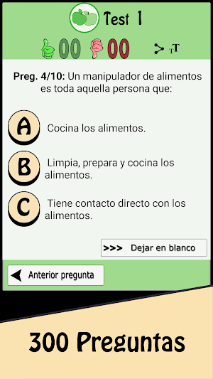 Manipulador De Alimentos Test Screenshot 1