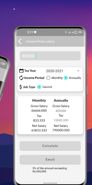 Tax Calculator Pakistan Screenshot 1