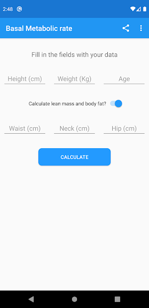 Basal Metabolic Rate Screenshot 0