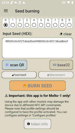 TOKEN2 NFC Burner for Molto1 Screenshot 0