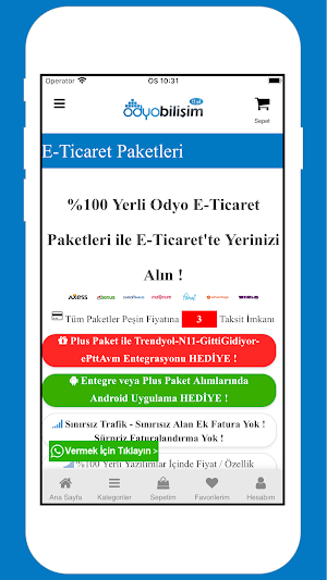 Odyobilişim E-Ticaret Sistemi Screenshot 1