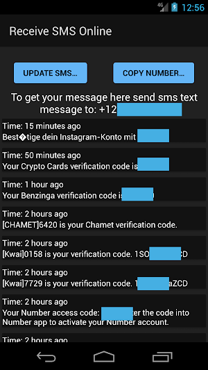 Receive SMS Online Screenshot 2