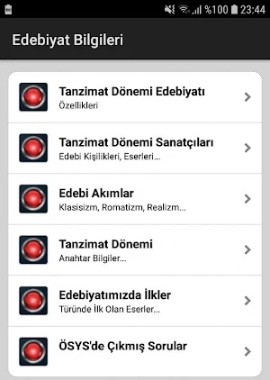 Edebiyat Bilgileri Screenshot 2