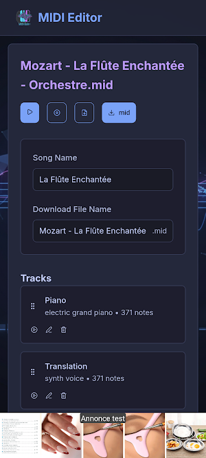 Midi Editor Screenshot 1