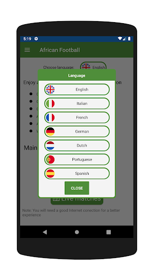 African Football Live Screenshot 2
