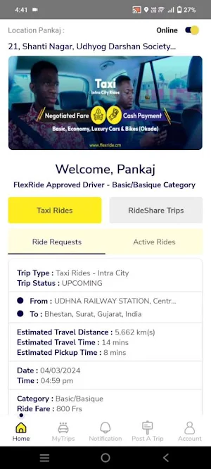 FlexRide Driver Screenshot 1
