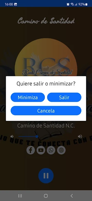 Radio Santidad Norte Carolina Screenshot 2