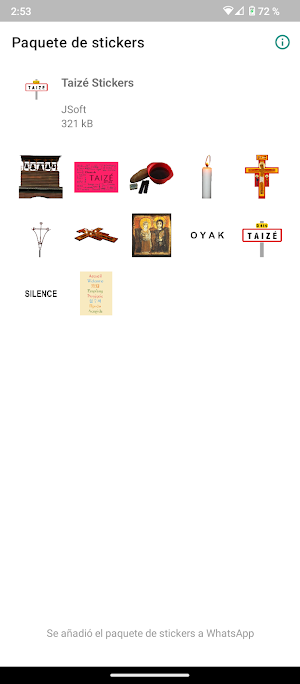 Taizé Stickers Screenshot 0