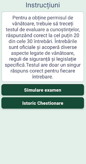 Chestionare Permis Vânătoare Screenshot 3