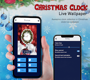 Christmas Clock Live Wallpaper Screenshot 2