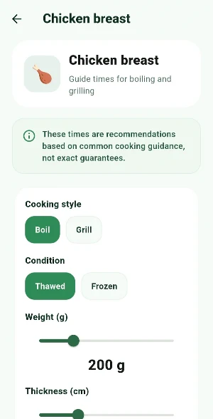 Protein Cooking Timer Screenshot 3