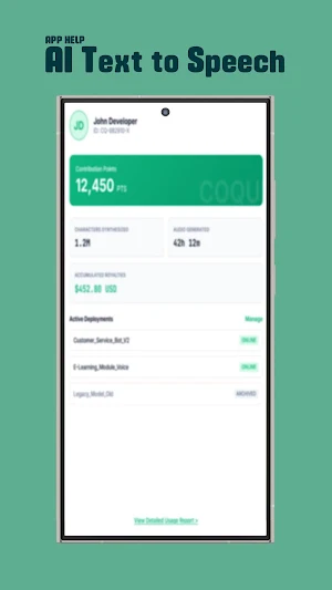 CoquiAi: TTS App Help Screenshot 1