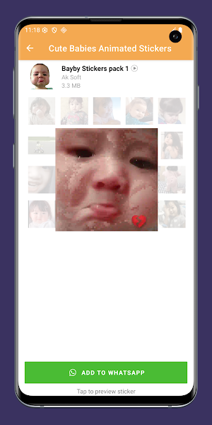 Cute Babies Animated Stickers Screenshot 1