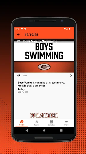 Gladstone Gladiators Athletics Screenshot 2