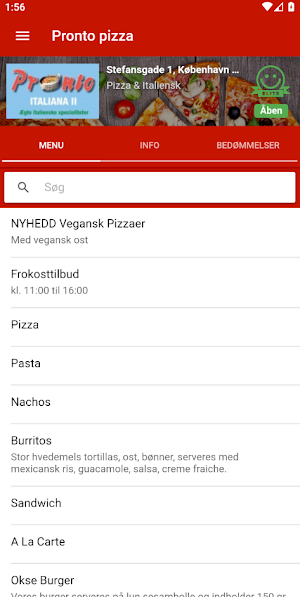 Pronto Pizza Screenshot 0