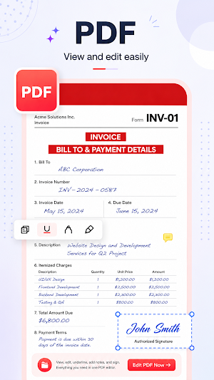 PDF Scanner - Docs,XLS Reader Screenshot 0