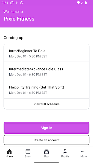 Pixie Fitness Screenshot 1