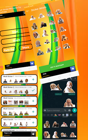 Modi Stickers for WhatsApp - PM Modi WAStickerApp Screenshot 0
