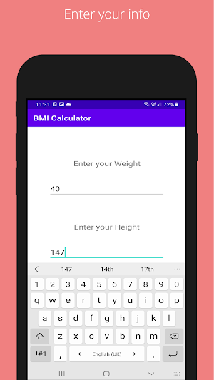 BMI Measure Screenshot 1